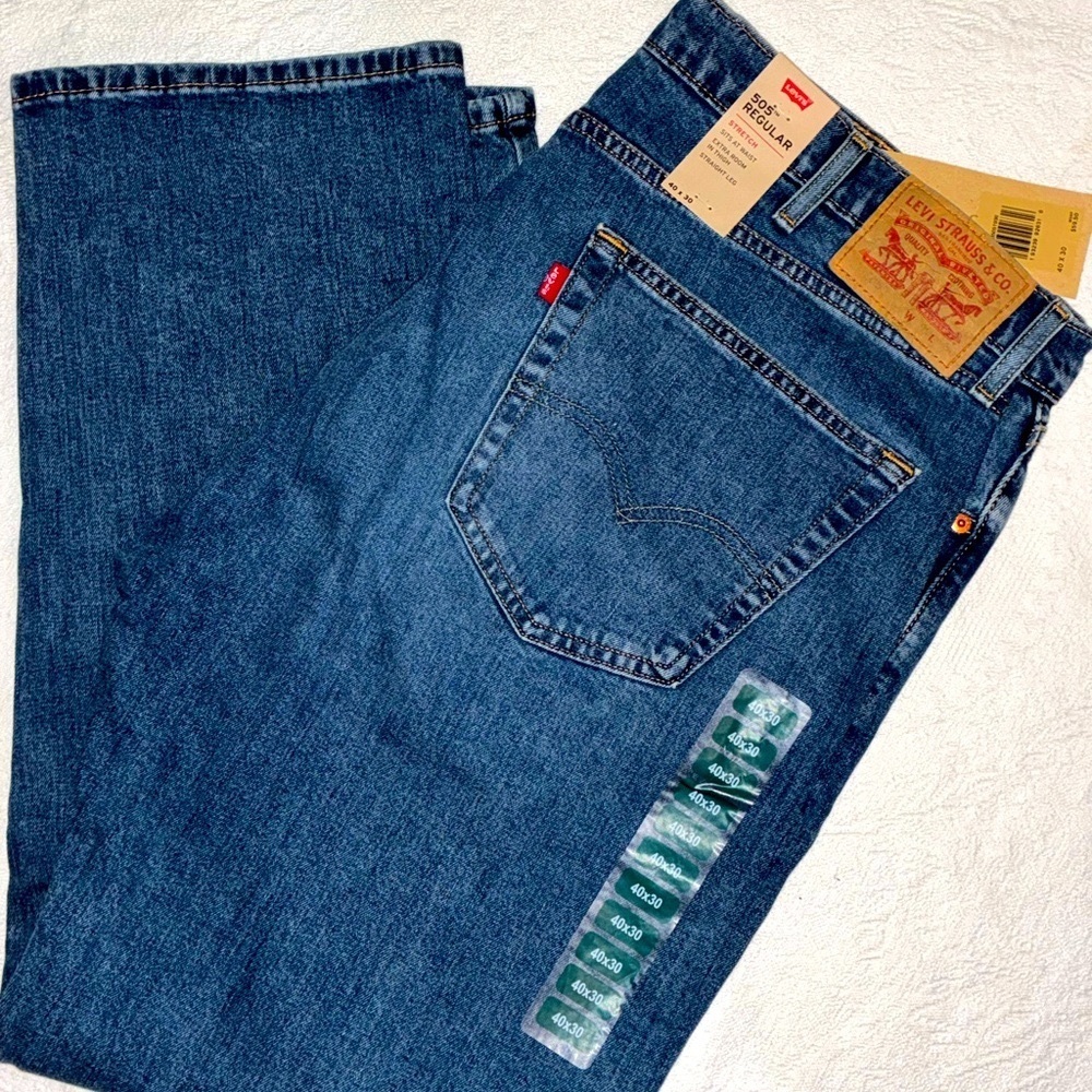 NWT Mens Levi's 505 Straight Leg Regular Fit Size 40 x 30